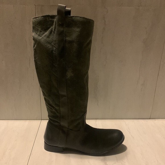 BDG Women Size 8 Gray Leather Suede Knee High Riding Boots Equestrian Casual - Picture 7 of 12